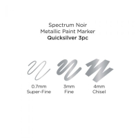 Spectrum Noir Metallic Paint Markers Quicksilver (3pcs) (SN-MTPM-SIL3)